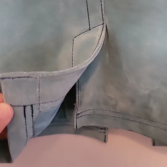 Live A Little Aqua Leather Jacket - Picture 7 of 9